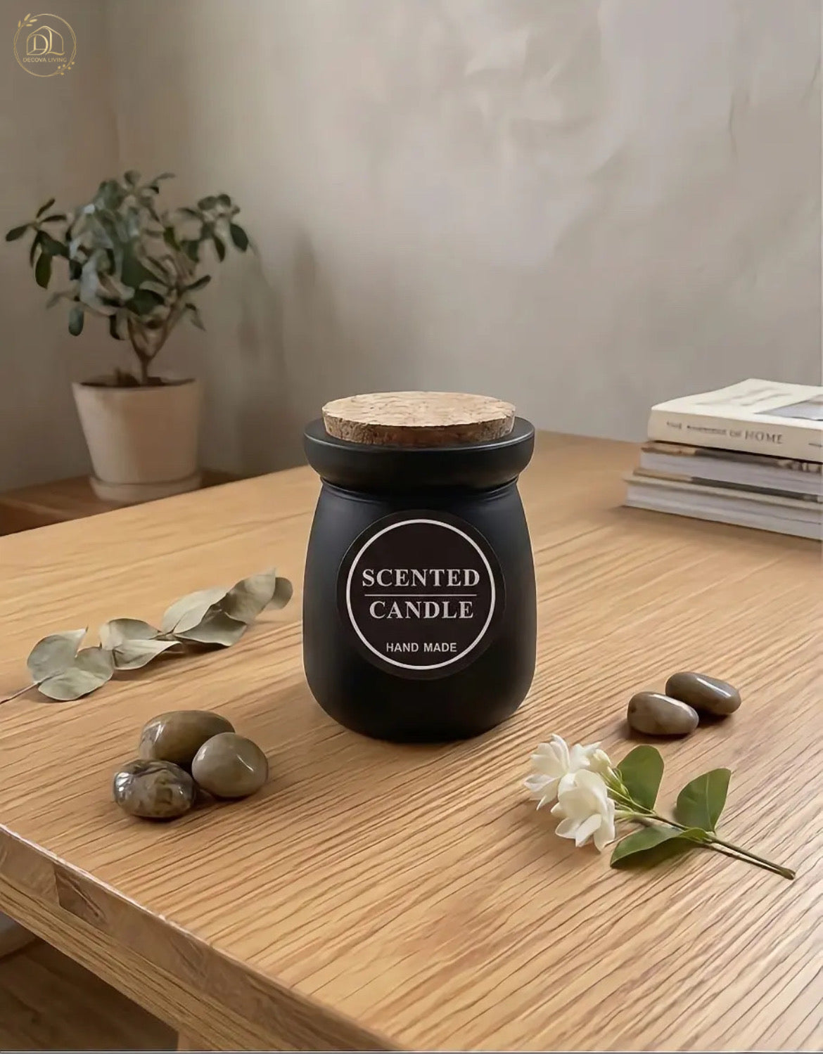 Aroma Sensation Scented Candle – Coffee & Midnight Black Luxury Jar