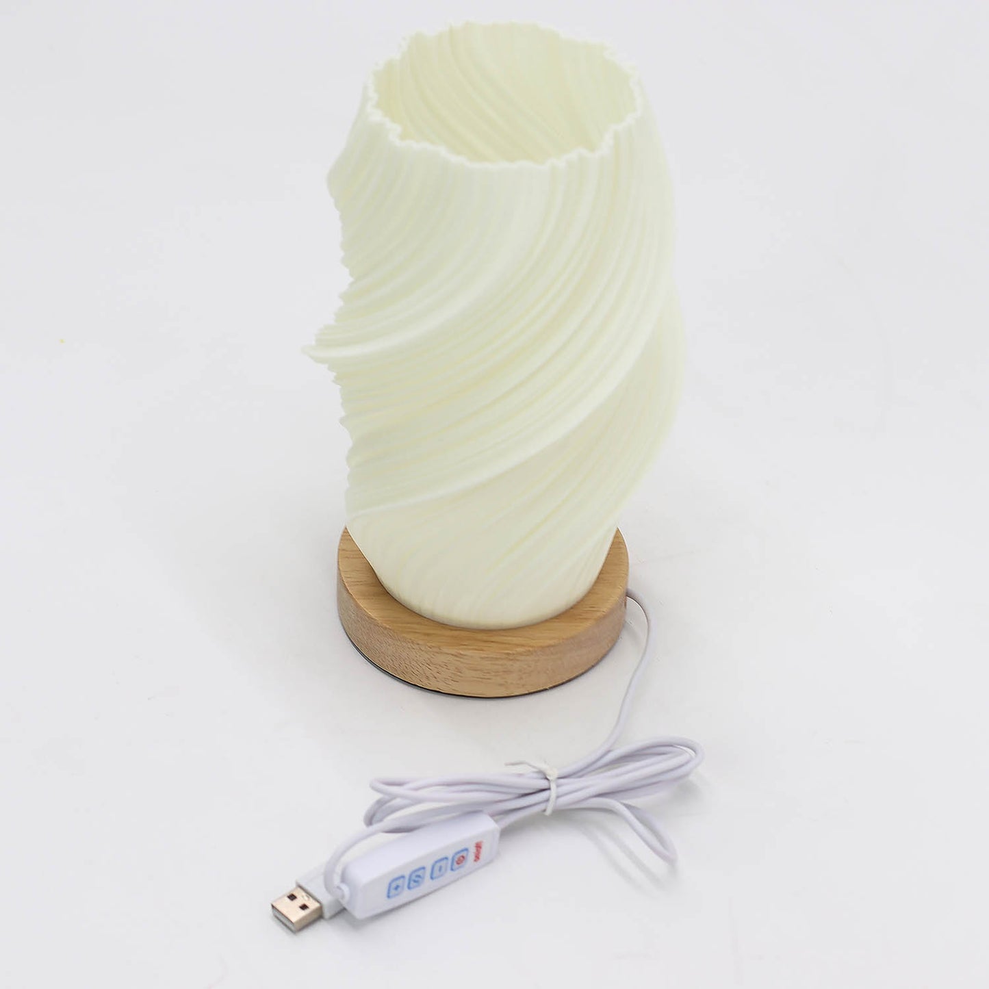 Premium Twisted Wave Table Lamp – Elegant Warm Night Light 💡