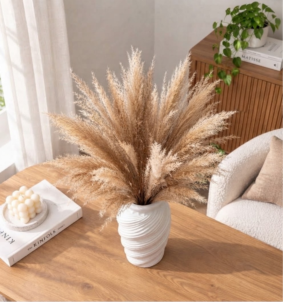 White Plastic Spiral Vase – Modern Nordic Decorative Flower Vase for Home, Living Room & Table Décor