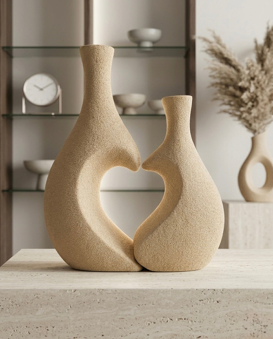 Eternal Harmony  Couple Vase – Elegant Heart Design Home Décor