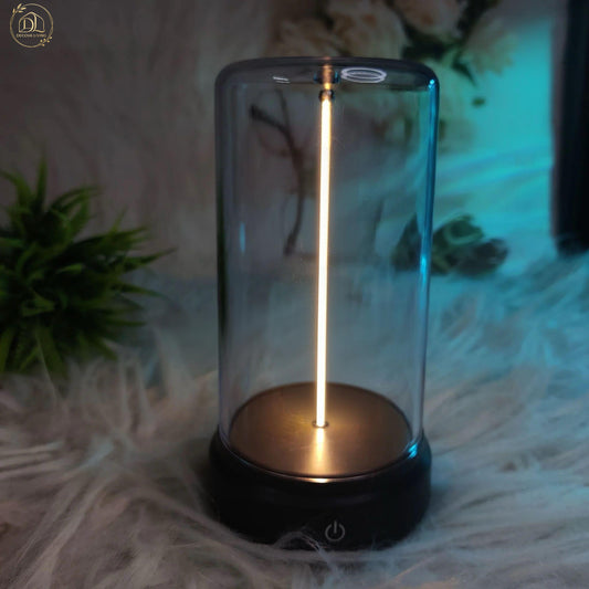 Rechargeable Magnetic Wired LED Table Lamp – Modern Bedside Ambient Light 💡