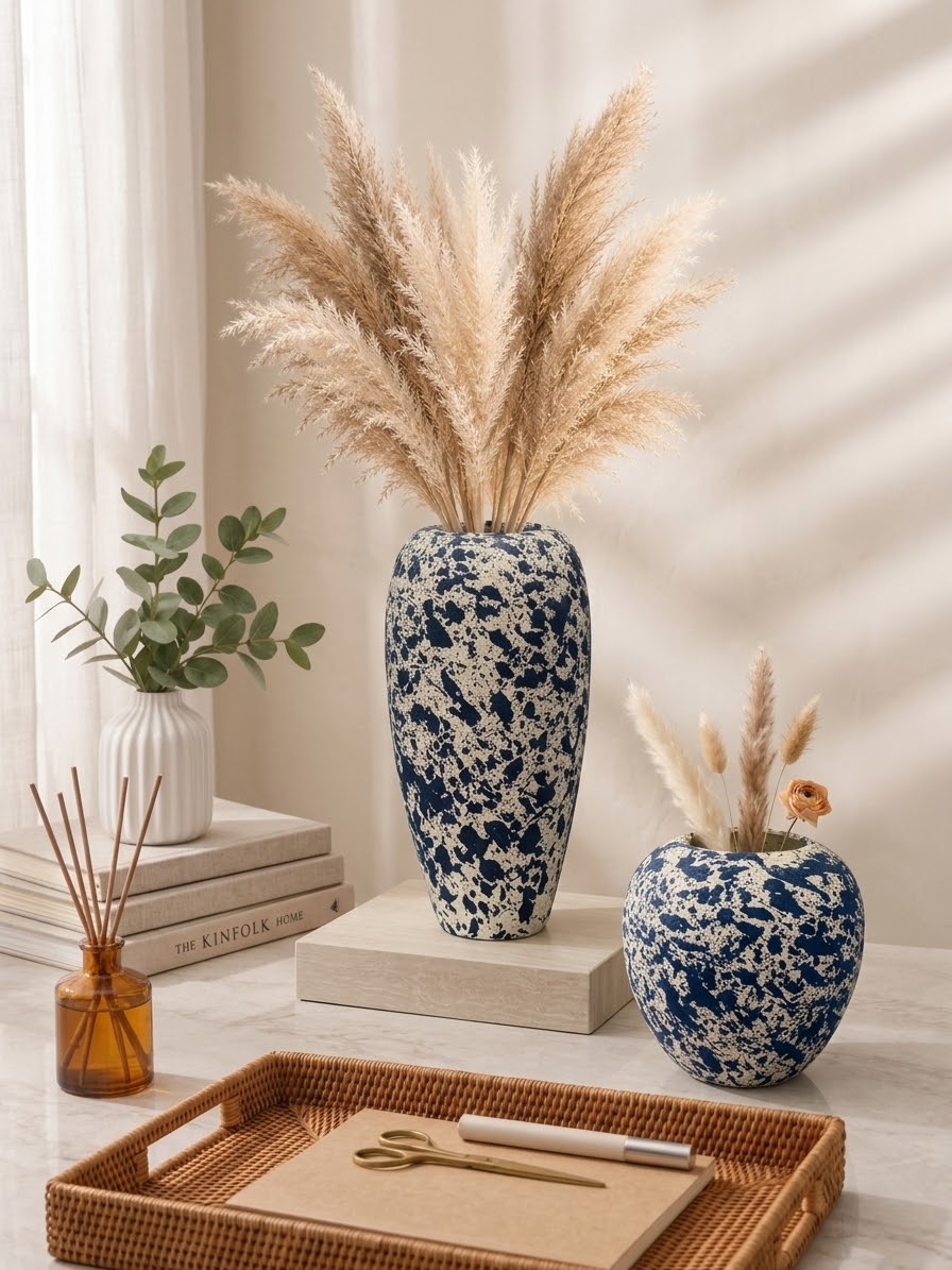 Speckled Fiber Decorative Vase | Modern Minimalist Vase