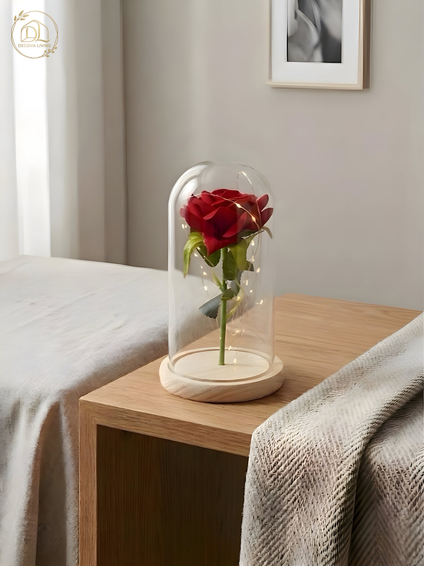 Enchanted Forever Rose in Glass Dome – Romantic LED Gift for Her | Eternal Love Keepsake
