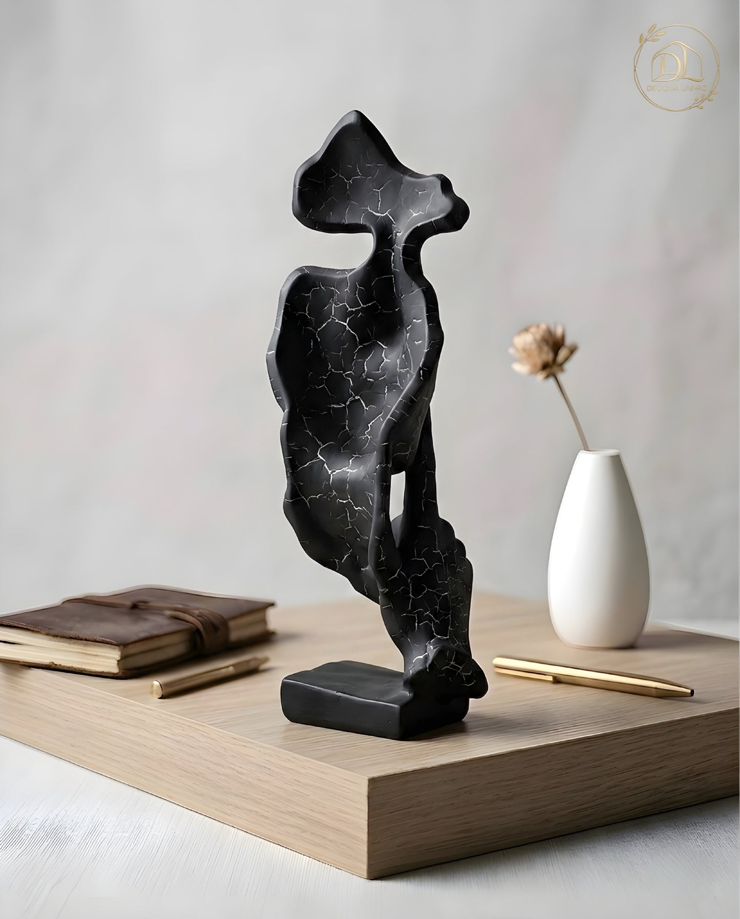 Abstract Thinker Sculpture – Modern Art Decor Statue for Home, Office & Desk