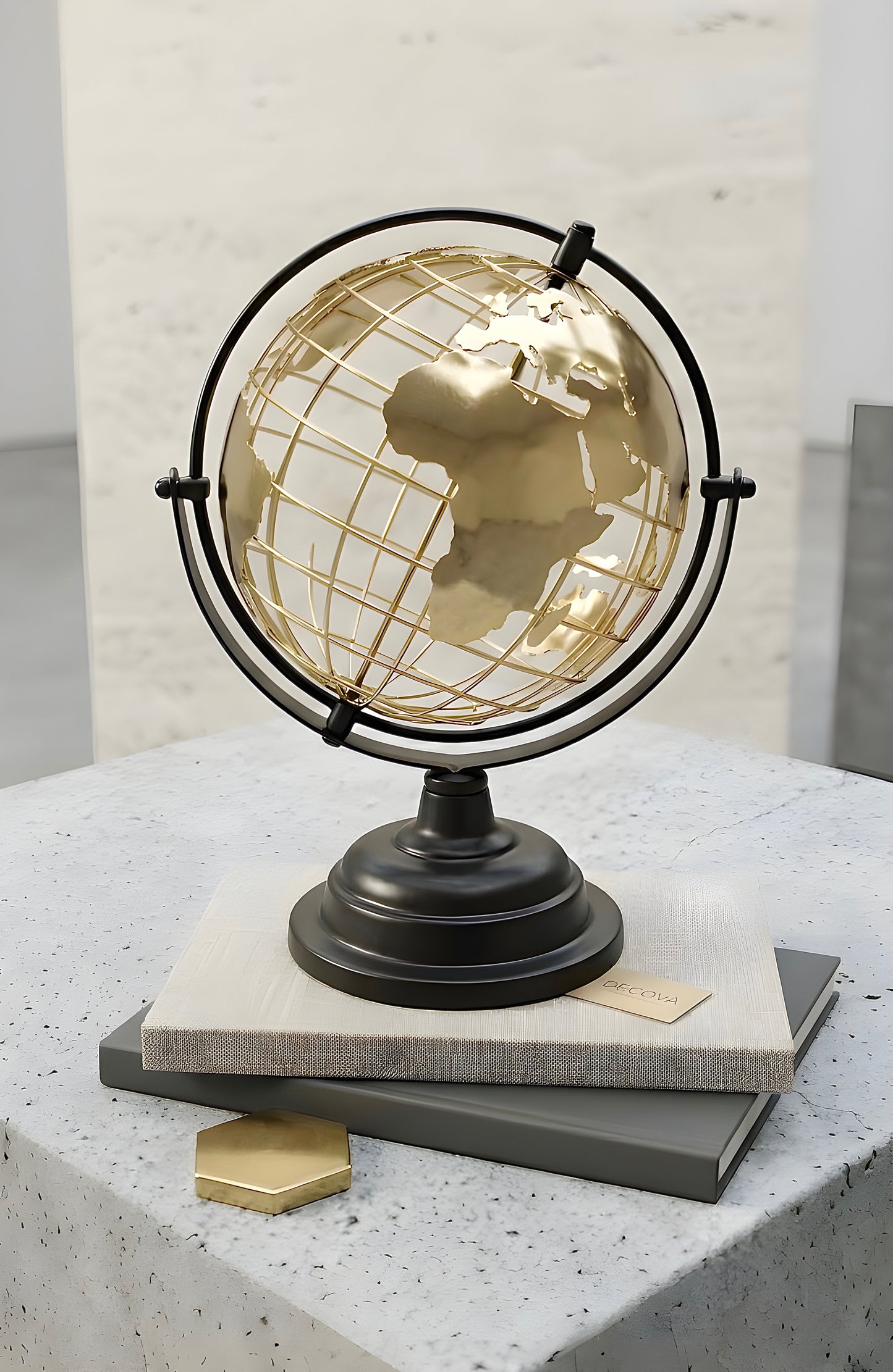 Luxury Gold World Globe – Modern Decorative Desk & Home Décor Accent