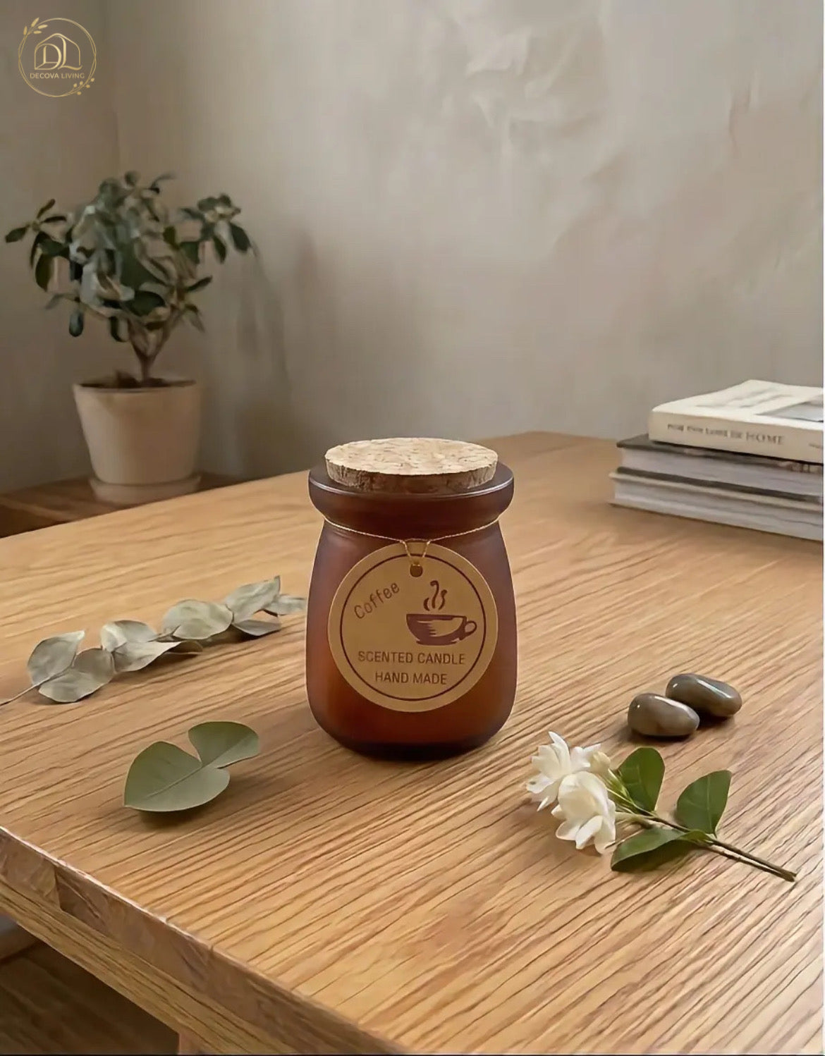 Aroma Sensation Scented Candle – Coffee & Midnight Black Luxury Jar