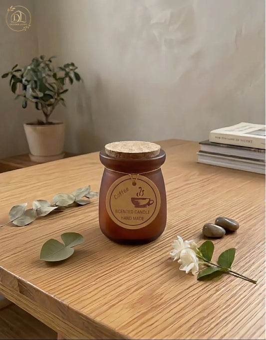 Aroma Sensation Scented Candle – Coffee & Midnight Black Luxury Jar