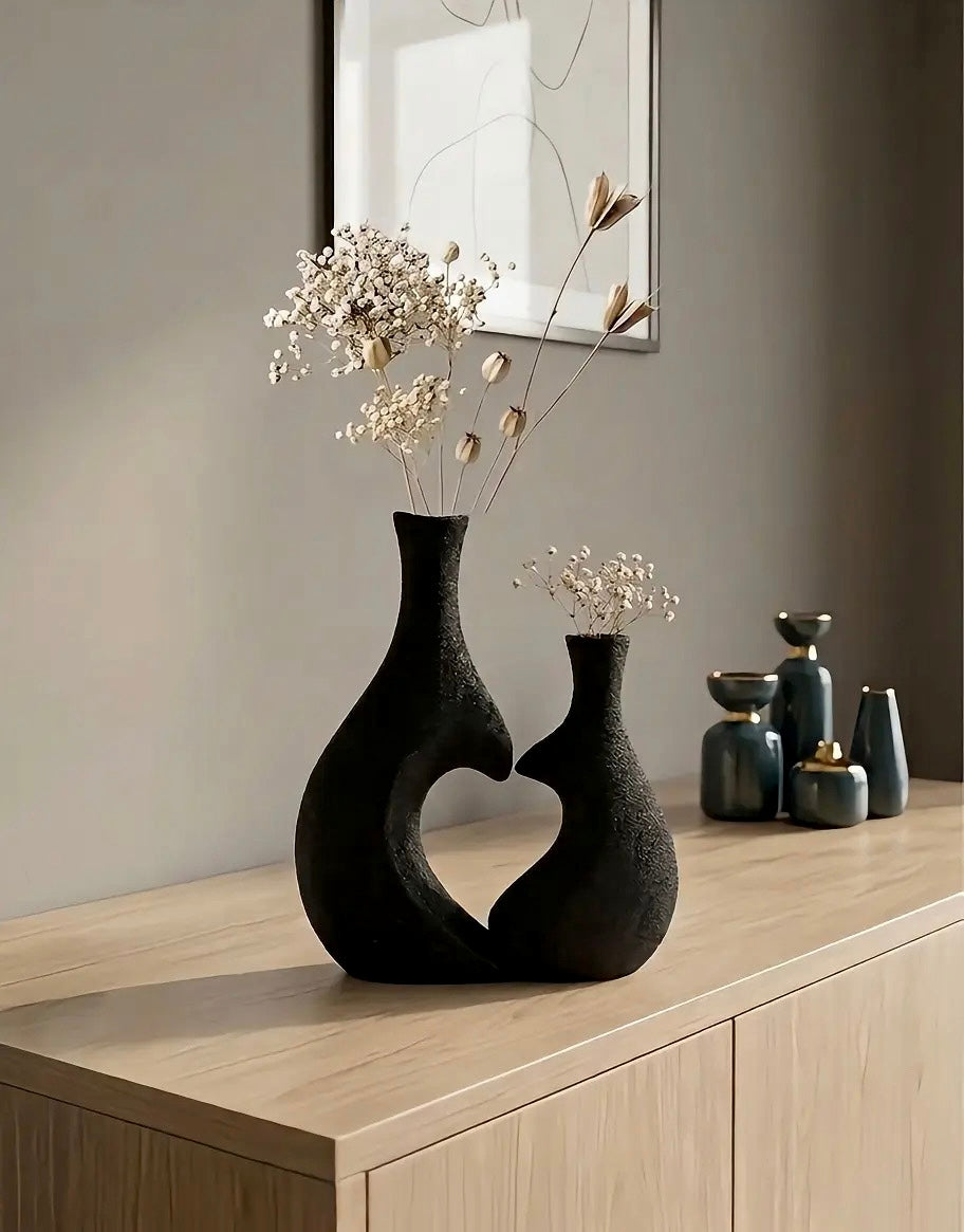Eternal Harmony  Couple Vase – Elegant Heart Design Home Décor