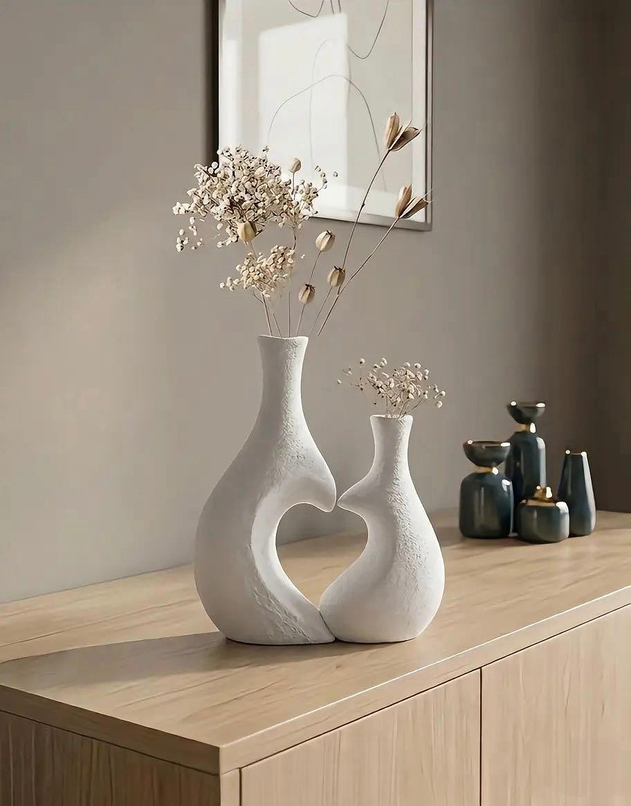 Eternal Harmony  Couple Vase – Elegant Heart Design Home Décor