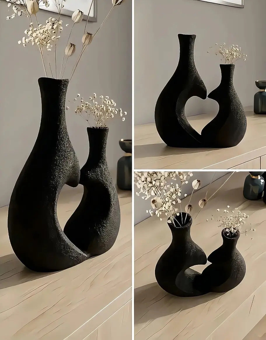 Eternal Harmony  Couple Vase – Elegant Heart Design Home Décor