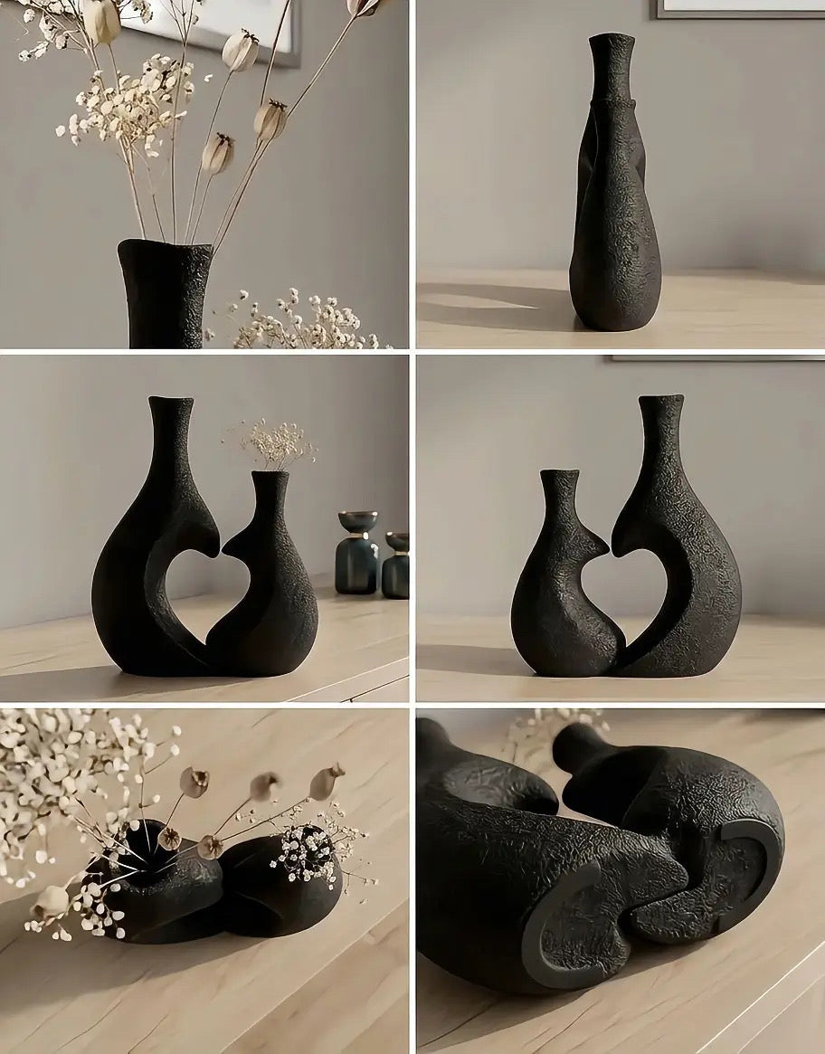 Eternal Harmony  Couple Vase – Elegant Heart Design Home Décor