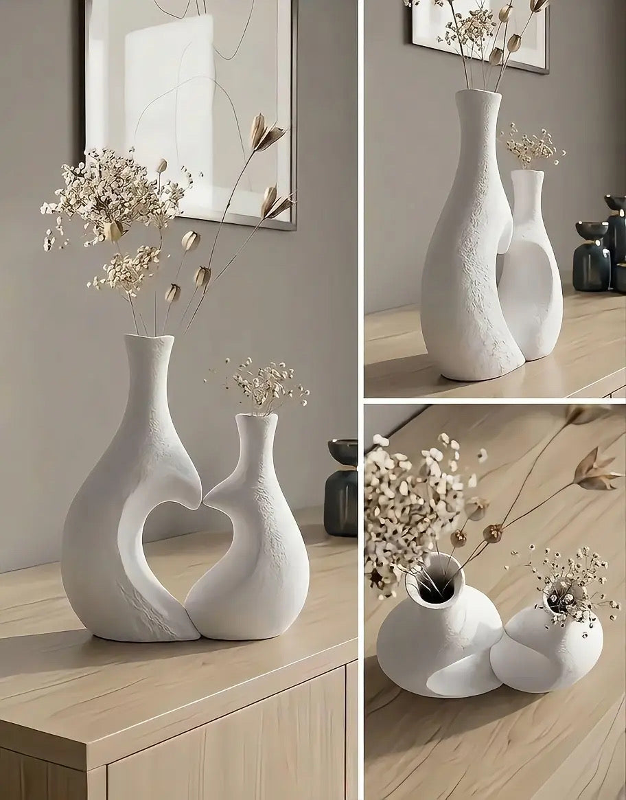 Eternal Harmony  Couple Vase – Elegant Heart Design Home Décor