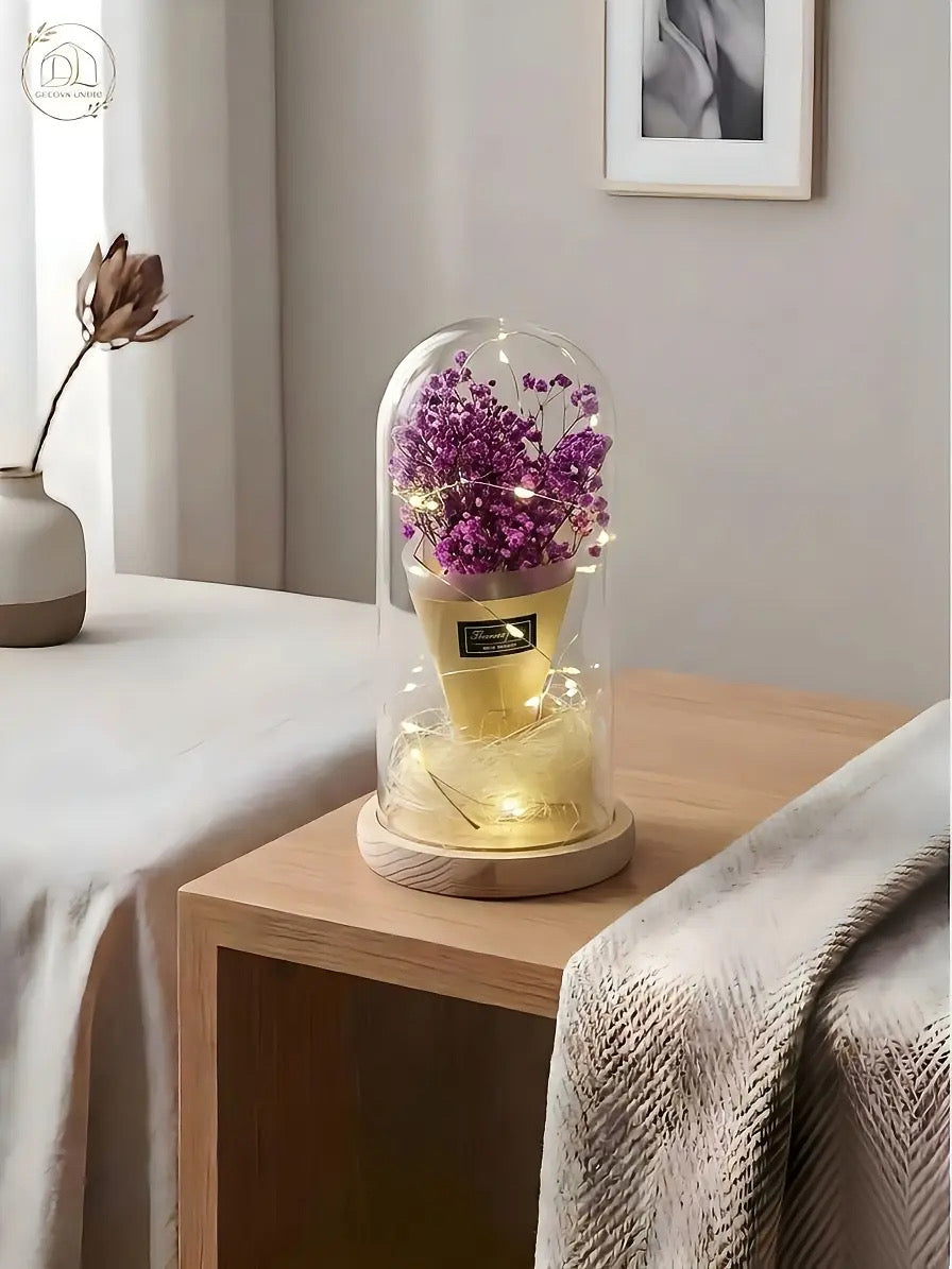 Eternal Glow Floral Dome Lamp – Aesthetic LED Flower Light ✨