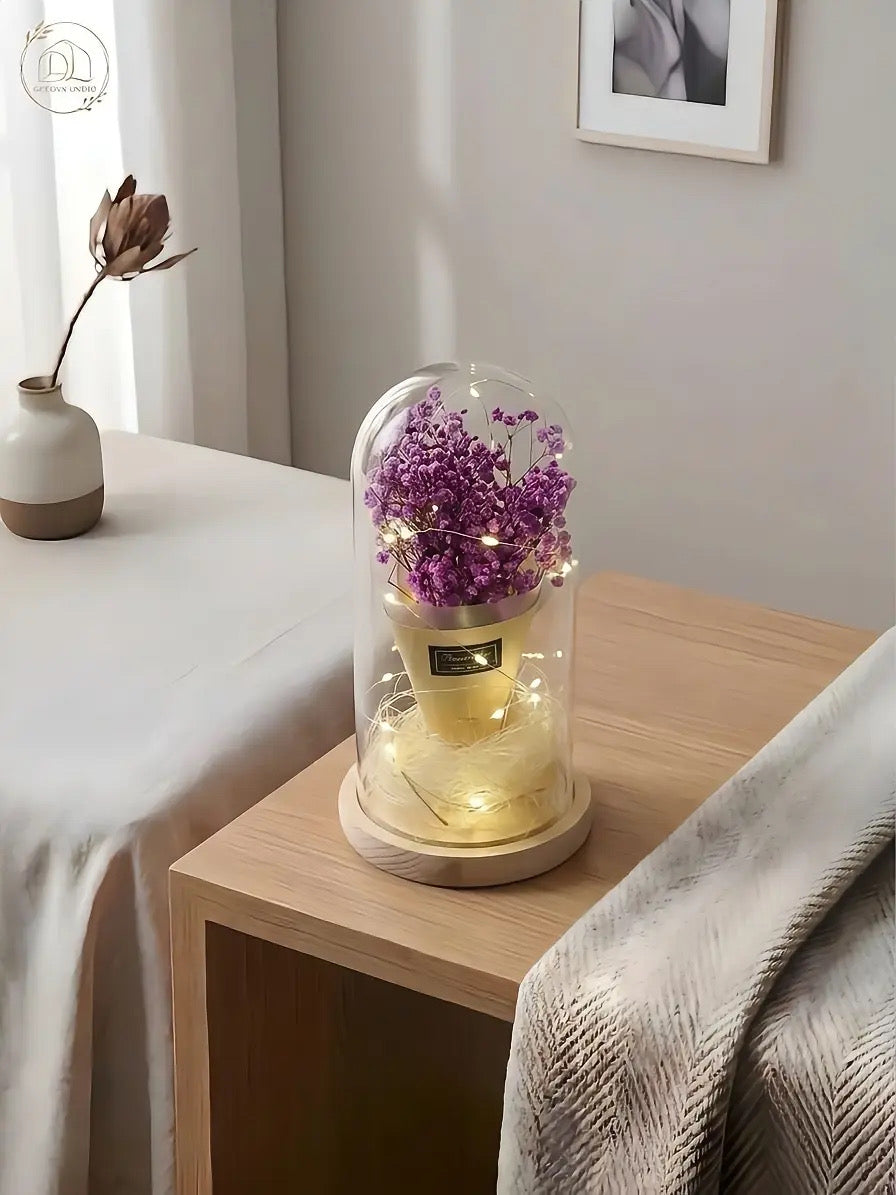 Eternal Glow Floral Dome Lamp – Aesthetic LED Flower Light ✨