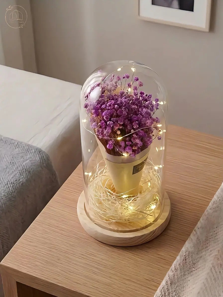 Eternal Glow Floral Dome Lamp – Aesthetic LED Flower Light ✨