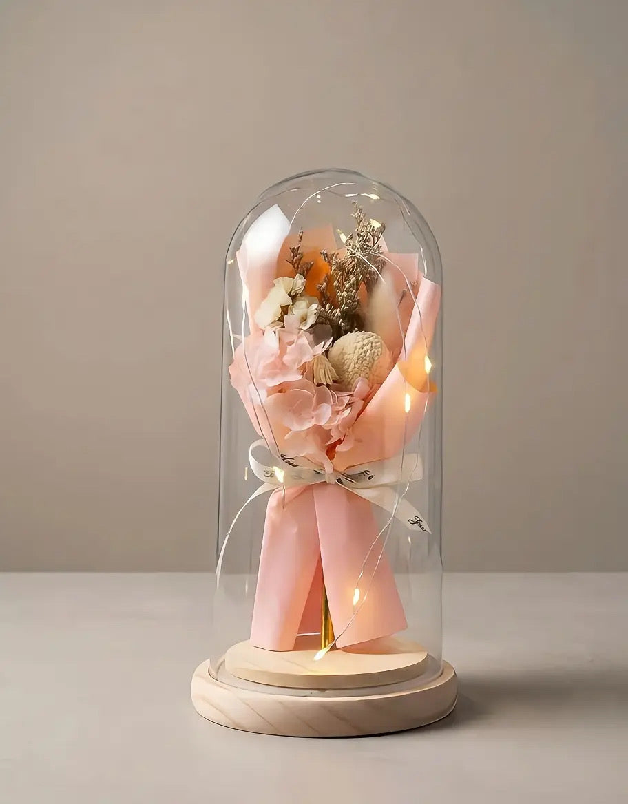 Blush Bloom Floral Dome Lamp – Elegant LED Bouquet Light for Home Décor & Gifts ✨